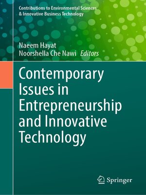 cover image of Contemporary Issues in Entrepreneurship and Innovative Technology